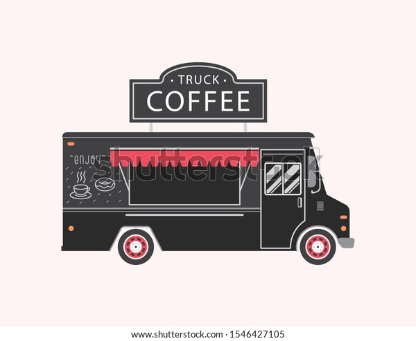 Black Truck Coffee Modern\
Flat Design