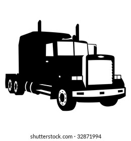 black truck silhouette , vector illustration