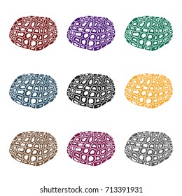 Black truffles icon in black style isolated on white background. Mushroom symbol stock vector illustration.