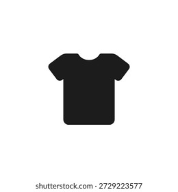 A black T-shirt is centered on a plain white background.