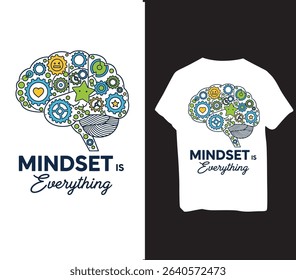 A black t-shirt design concept featuring a vector art print illustration, this casual apparel template showcases modern fashion and textile art