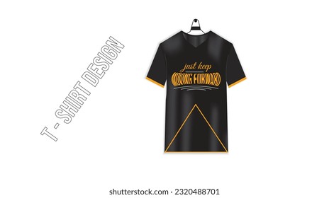 Diseño de camisetas negras con plantilla de maqueta vectorial de camiseta. 