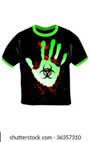 black t-shirt with different print