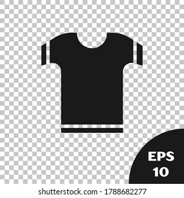 Black T-shirt icon isolated on transparent background.  Vector Illustration