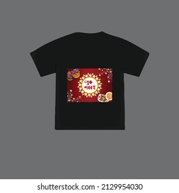 Black T-Shirt Mockup Design Eps