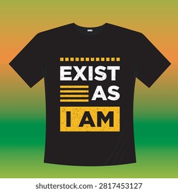 Black t-shirt mockup with white and yellow 