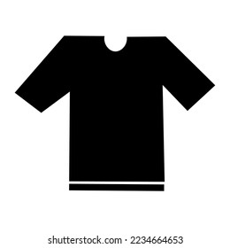 Black t-shirt on white background