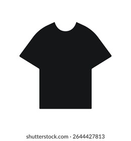 Black T-shirt on white background.