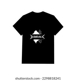  black t-shirt with short sleeve mockup. Front view. Vector template..vector