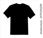 Black tshirt silhouette isolated on white background. T shirt icon vector illustration design.