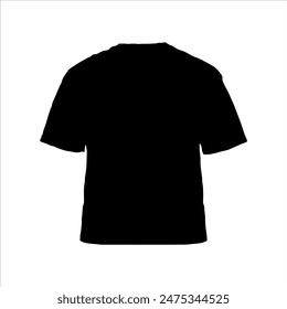 Black tshirt silhouette isolated on white background. T shirt icon vector illustration design.