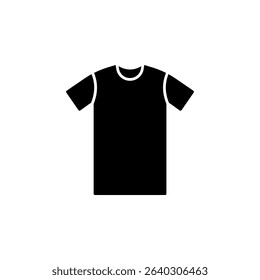 Black tshirt silhouette isolated on white background. T shirt icon vector illustration design.