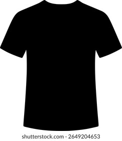 Black tshirt silhouette isolated on white background. T shirt icon vector illustration design.best for logos