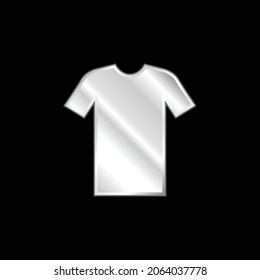 Black Tshirt silver plated metallic icon