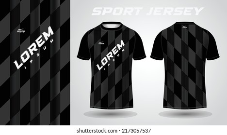 black t-shirt sport jersey design