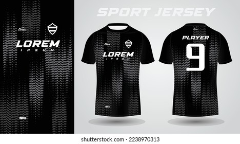 black t-shirt sport jersey design