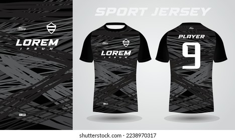 black t-shirt sport jersey design