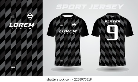 black t-shirt sport jersey design