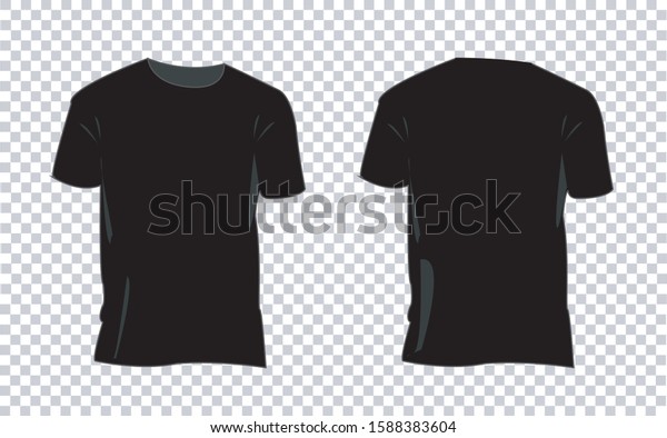 Download Black Tshirt Template Transparent Background Vector Stock Vector Royalty Free 1588383604