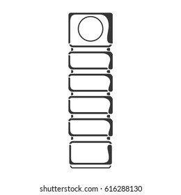 Black tube style mechanical mod with rings icon