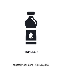 black tumbler isolated vector icon. simple element illustration from football concept vector icons. tumbler editable black logo symbol design on white background. can be use for web and mobile