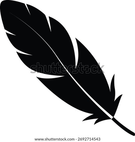 black turkey feather icon vector illustration.