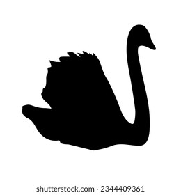 Black turkey silhouette icon vector