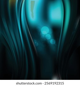 Black Turquoise Wave Design Background