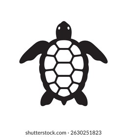 Black Turtle Silhouette Top View