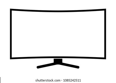 Black tv isolated on white background. Media theme vector illustration for icon, sticker, sign, patch, badge, label, web button