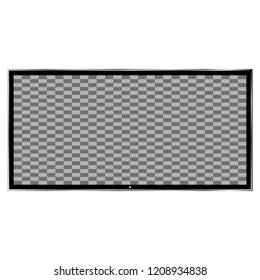 black tv on transparent background