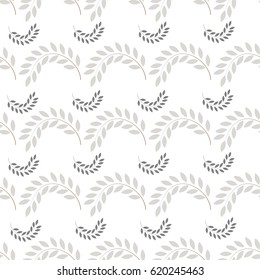 Black twig on white seamless pattern. Fashion graphic background design. Modern stylish abstract texture. Monochrome template for prints, textiles, wrapping, wallpaper, website. Vector illustration
