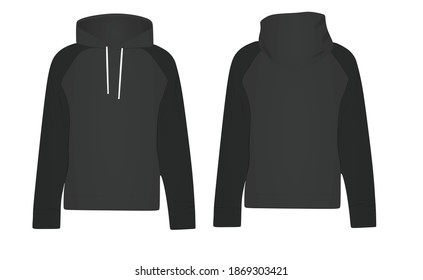 Blank Black Hoodie Template Hoodie Sweatshirt Stock Photo (Edit Now ...