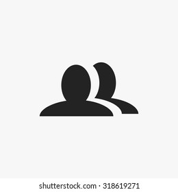 Black Two person icons set. Vector Illustration eps10. 
