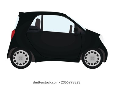 Auto negro de dos asientos. vector