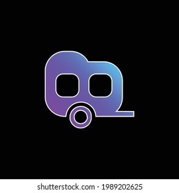 Black Two Window Carriage blue gradient vector icon