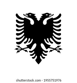 black two-headed eagle. symbol of albania