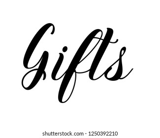 Black typography calligraphy graphic design vector sign for gifts