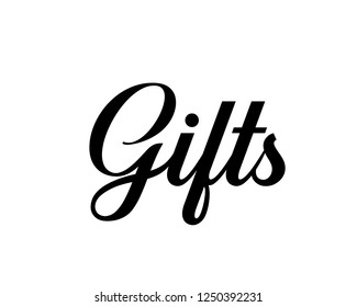 Black typography calligraphy graphic design vector sign for gifts