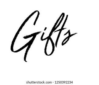 Black typography calligraphy graphic design vector sign for gifts