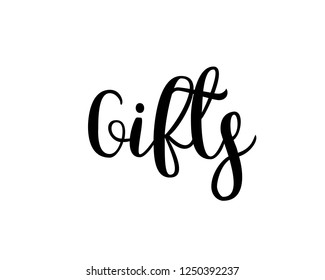 Black typography calligraphy graphic design vector sign for gifts