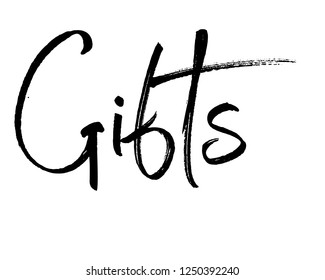 Black typography calligraphy graphic design vector sign for gifts