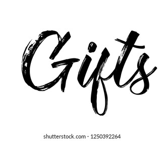 Black typography calligraphy graphic design vector sign for gifts