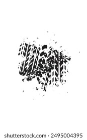 Black tyre tracks car track marks dirt on white snow race vector illustration free vector wallpaper editable background