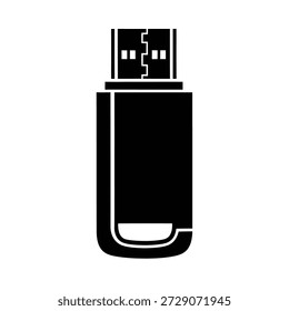 Black USB flash drive ícone de armazenamento de dados