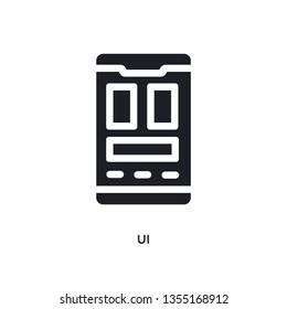 black ui isolated vector icon. simple element illustration from mobile app concept vector icons. ui editable logo symbol design on white background. can be use for web and mobile