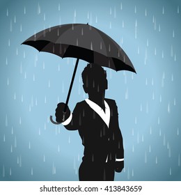 black umbrella