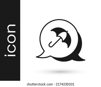 Black Umbrella icon isolated on white background. Insurance concept. Waterproof icon. Protection, safety, security concept.  Vector