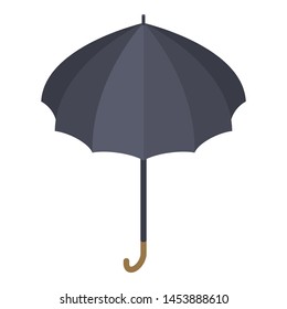Black umbrella icon. Isometric of black umbrella vector icon for web design isolated on white background