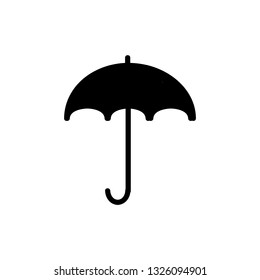 Black Umbrella Icon . Symbol Vector Illustration